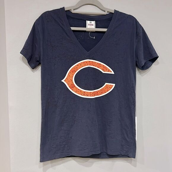 PINK Chicago Bears embellished t size XS BIN G - Picture 1 of 4